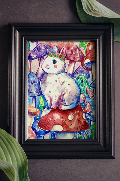 Mushroom Bunny Print