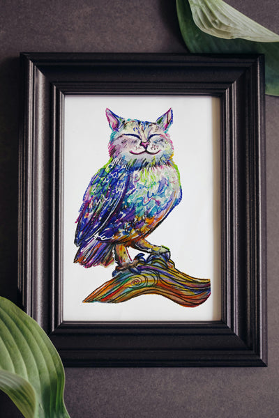 Meowl Print