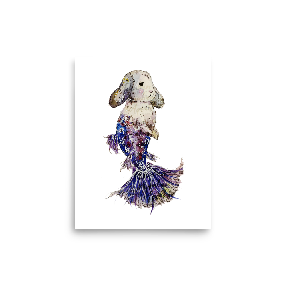 Bunny Mermaid Betta Poster