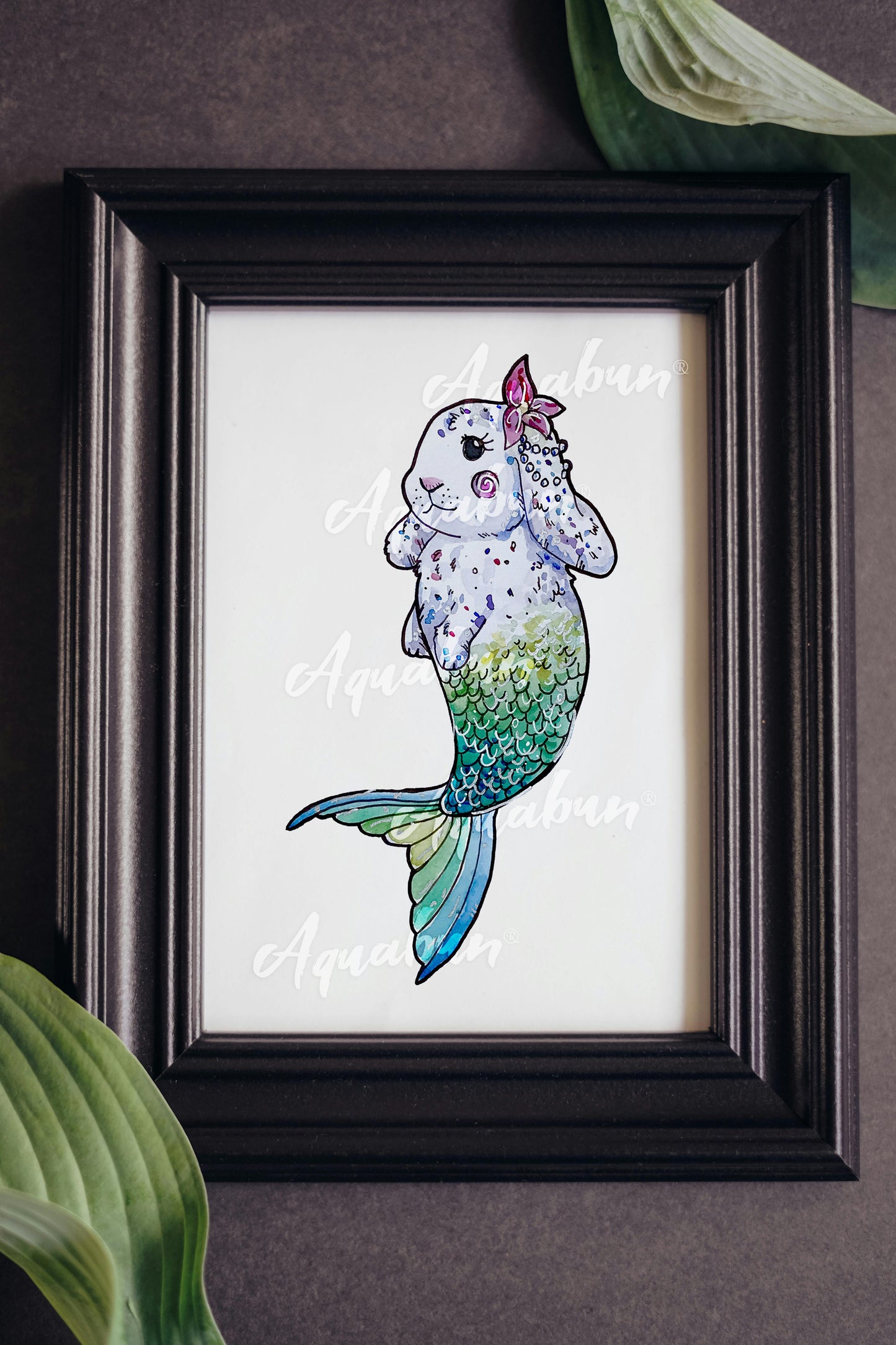 Tropical Merbunny Poster