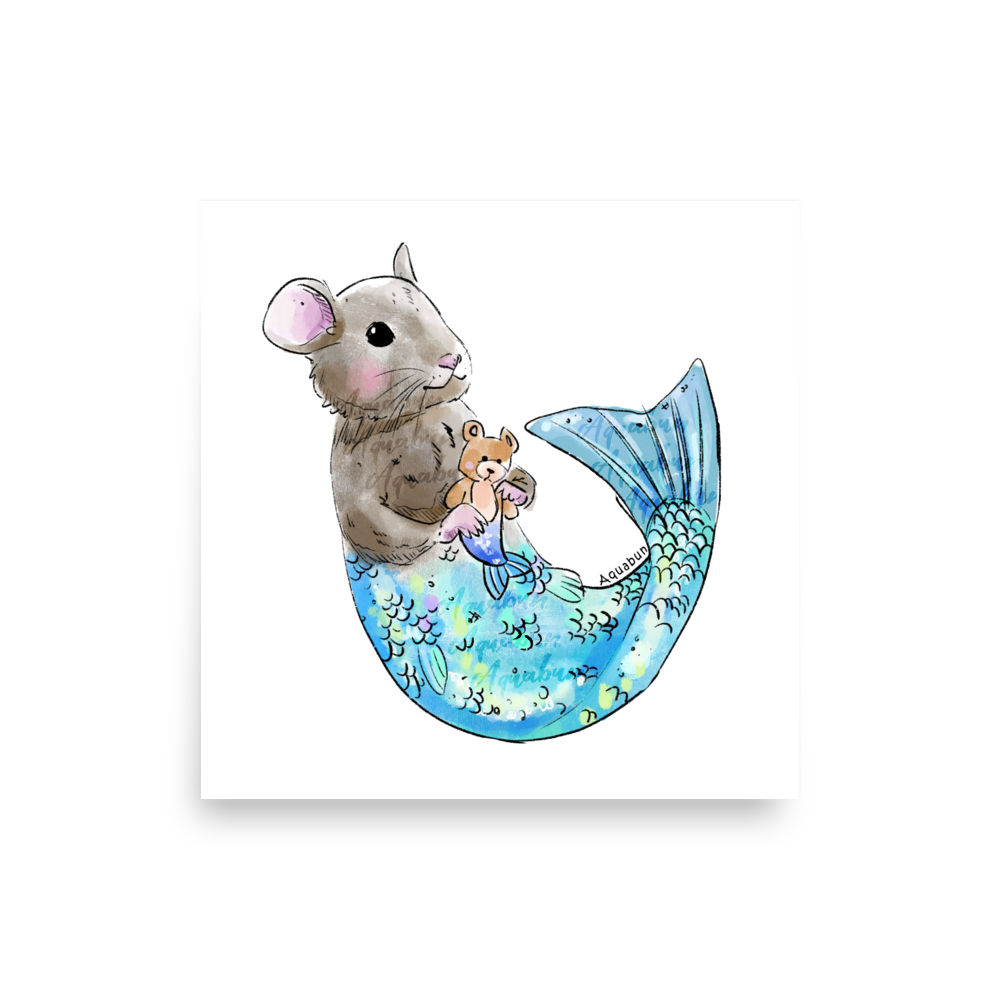 Mouse Mermaid Poster