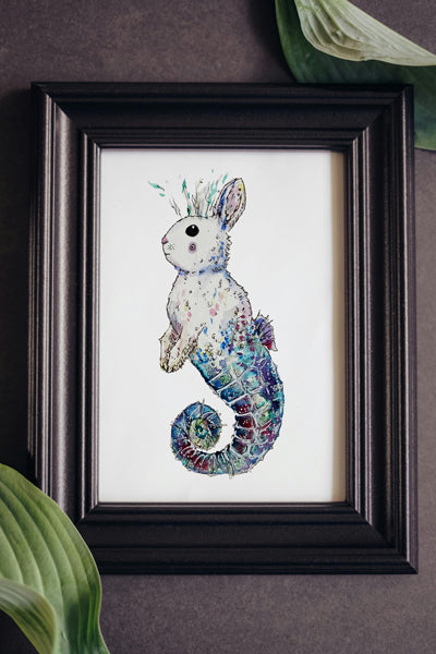 Seahorse Bunny Print