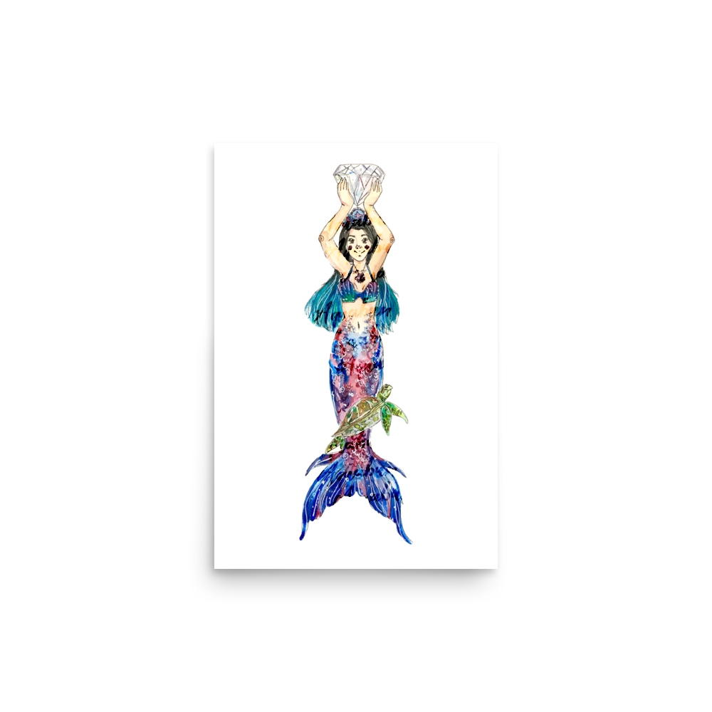 Diamond Mermaid Poster