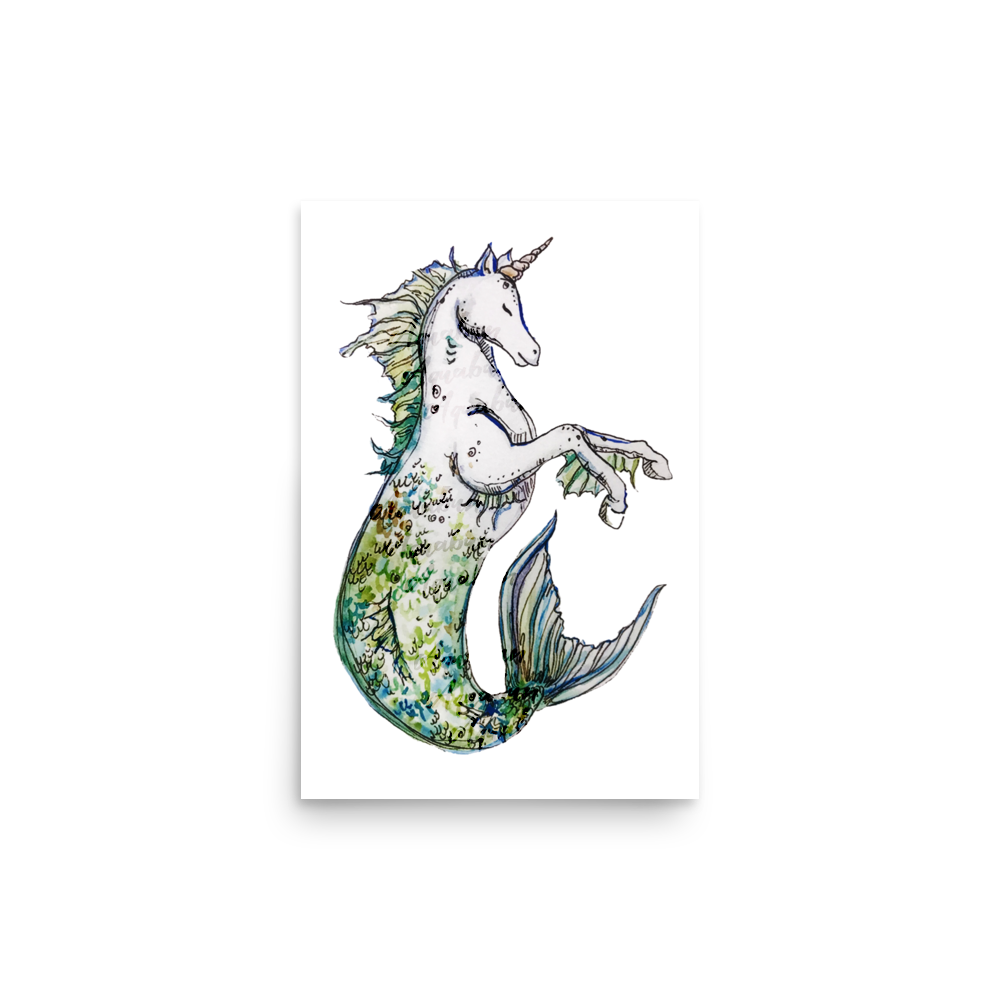 Unicorn Mermaid Poster