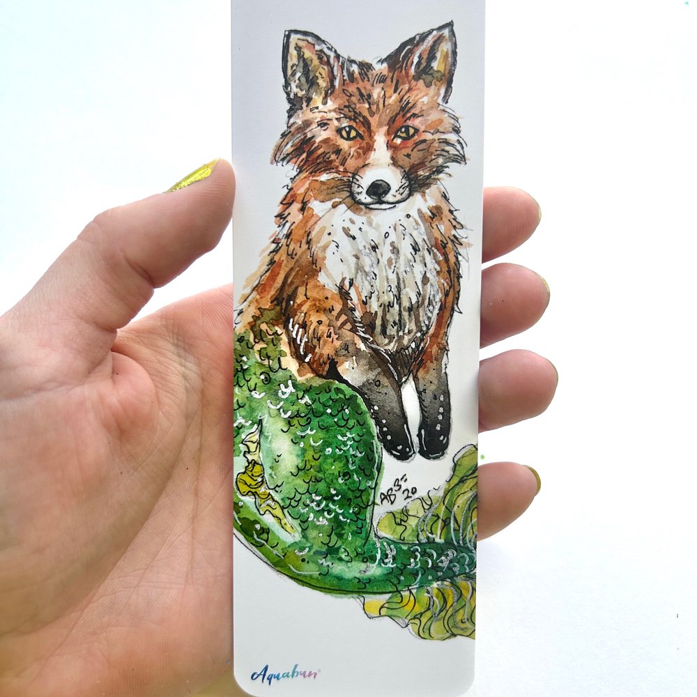 Fox Mermaid Bookmark