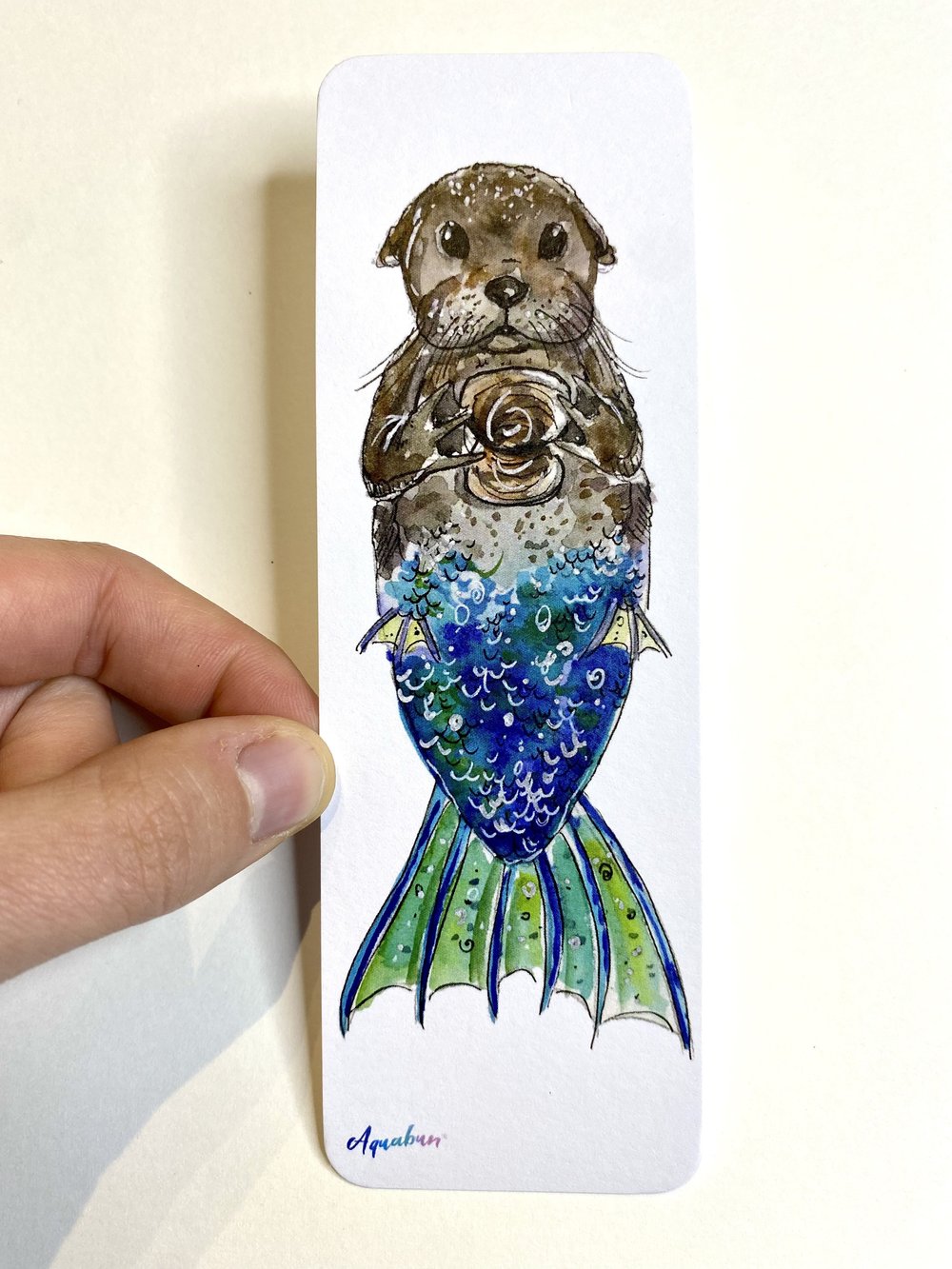 Otter Mermaid Bookmark