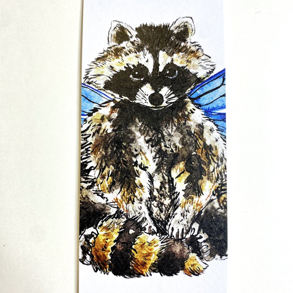 Raccoon Fairy Bookmark