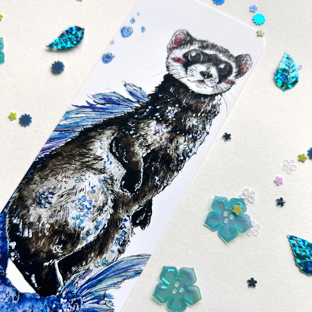 Ferret Mermaid Bookmark