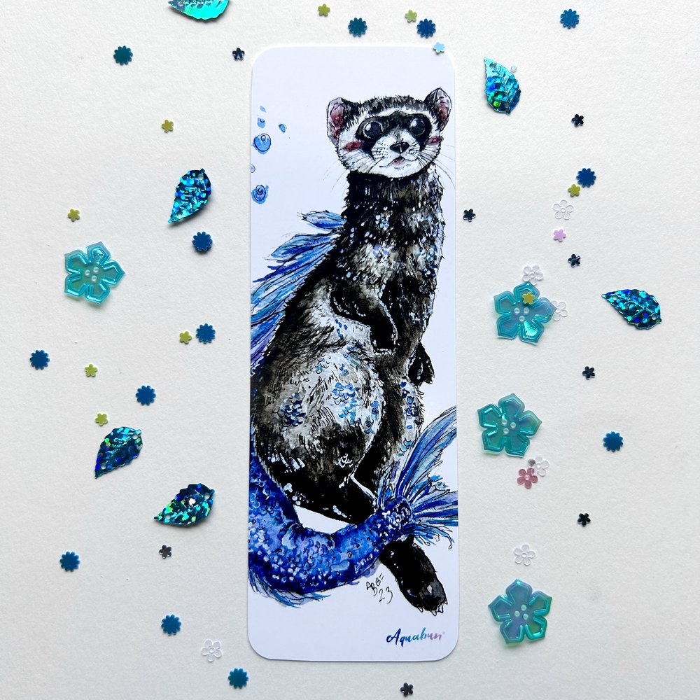 Ferret Mermaid Bookmark