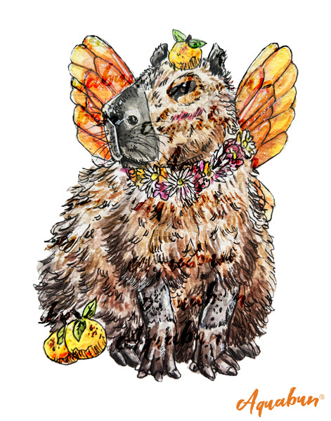 Capybara Fairy Print