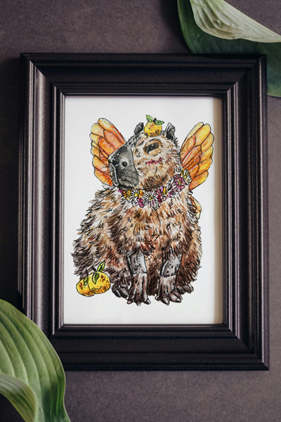 Capybara Fairy Print