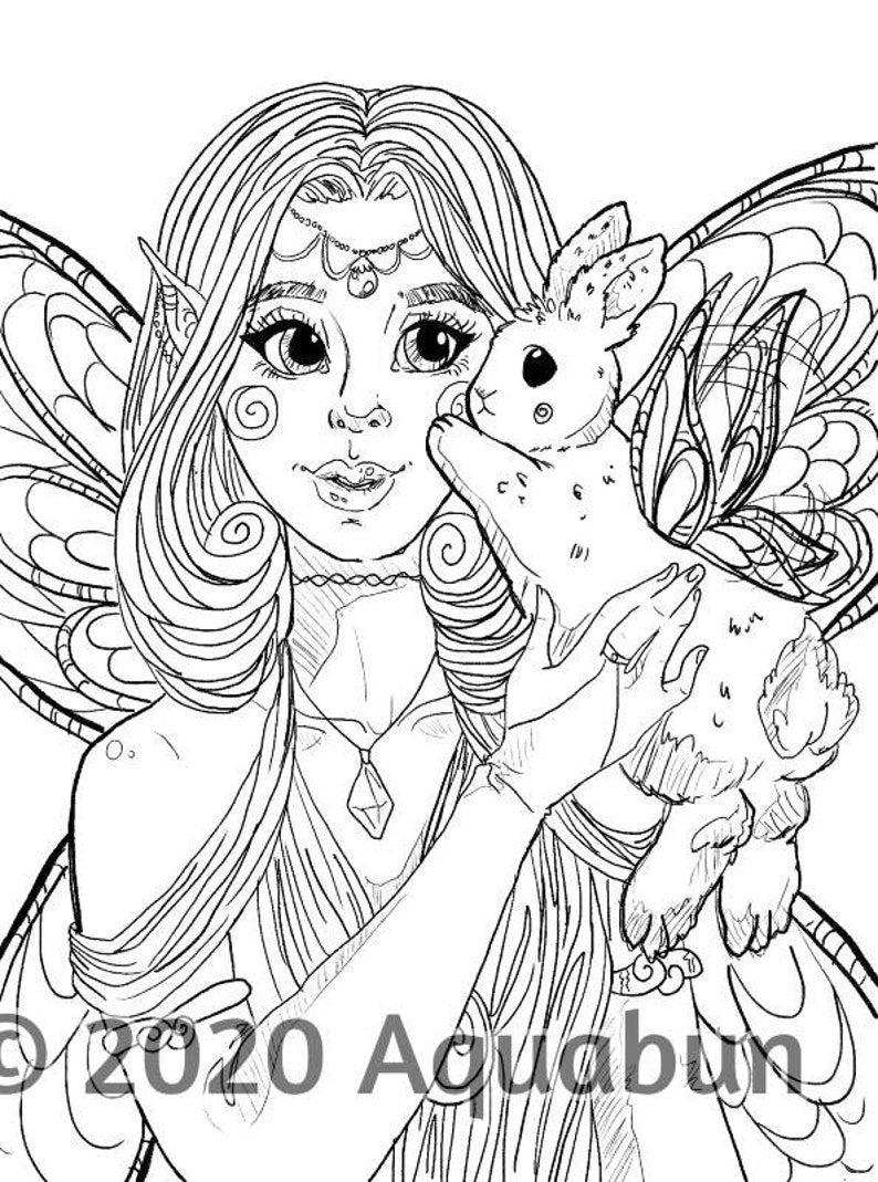 Magical Bunnies Coloring Book
