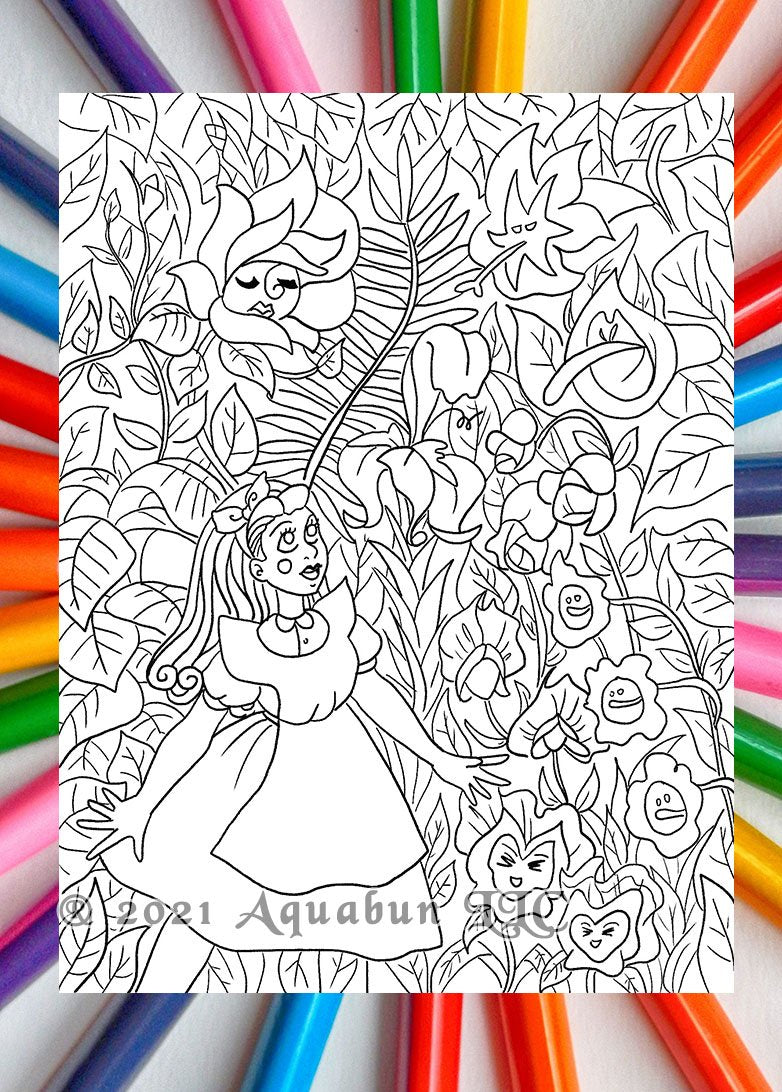 Flower Wonderland Coloring Page