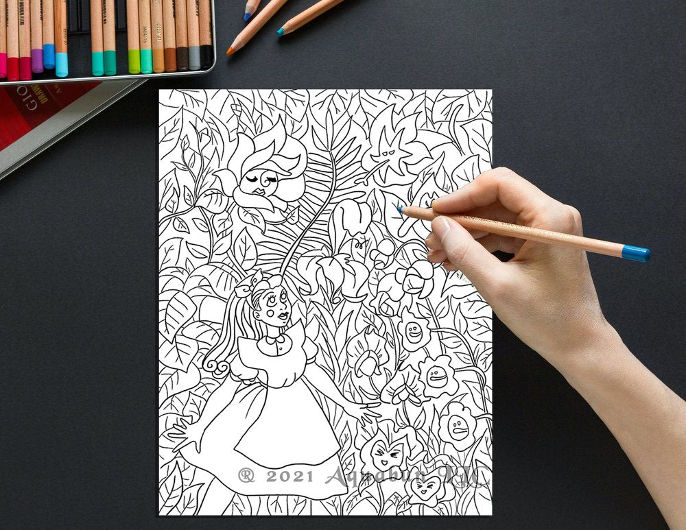 Flower Wonderland Coloring Page