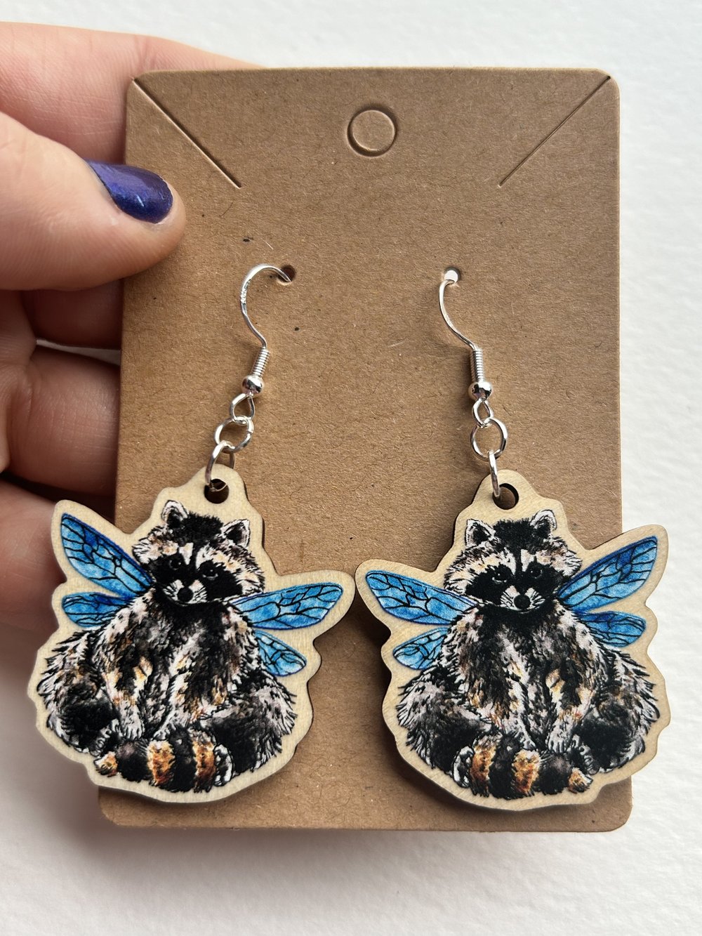 Raccoon Fairy Earrings