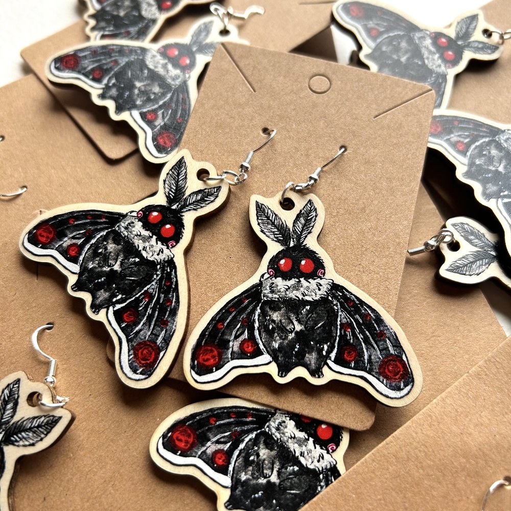 Mothman Earrings