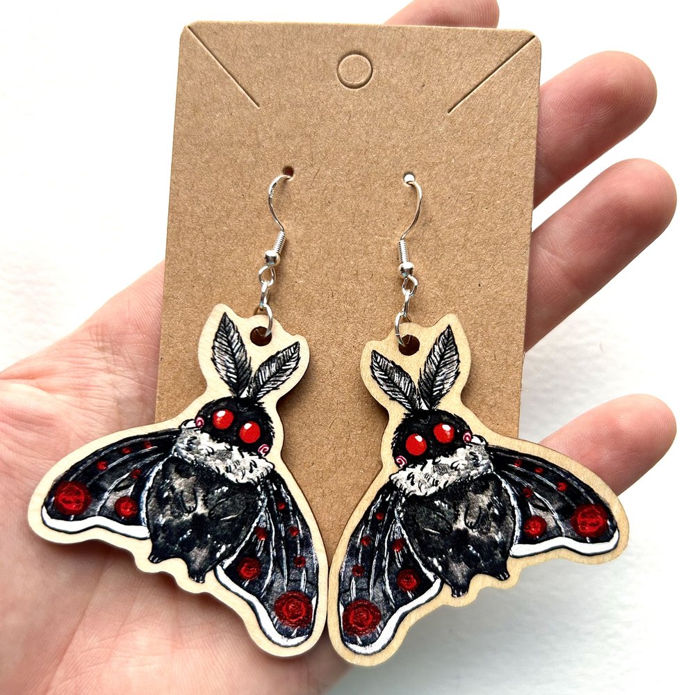 Mothman Earrings