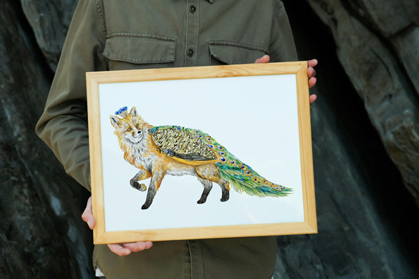 Fox Peacock Print