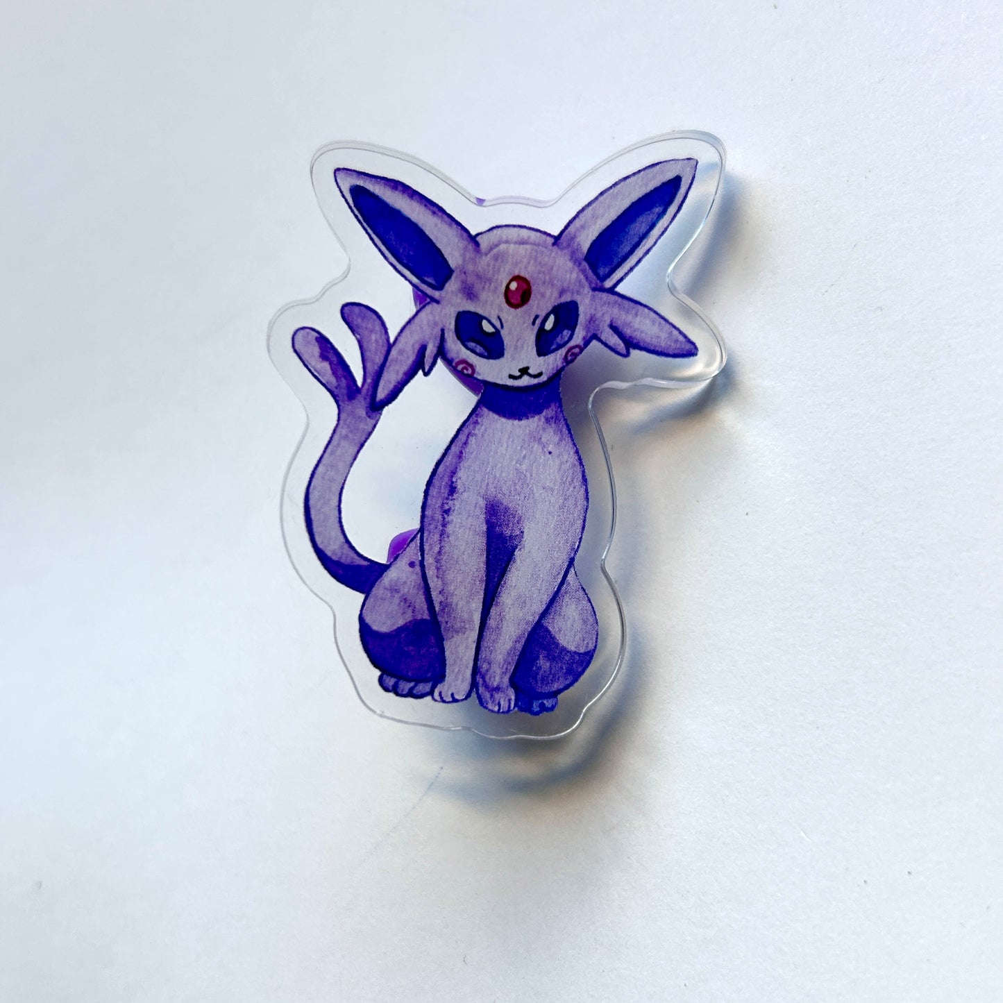 Purple Psychic Kitty Acrylic Pin