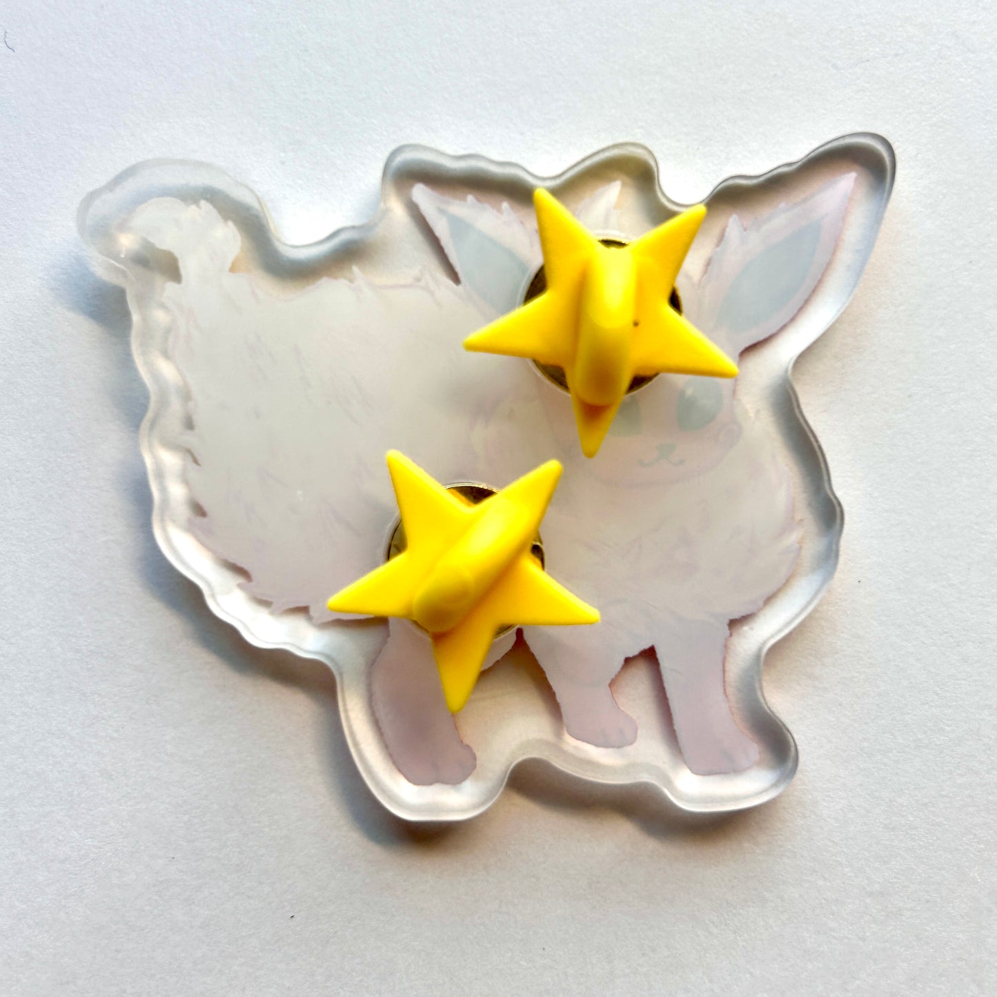 Orange Fire Kitty Acrylic Pin