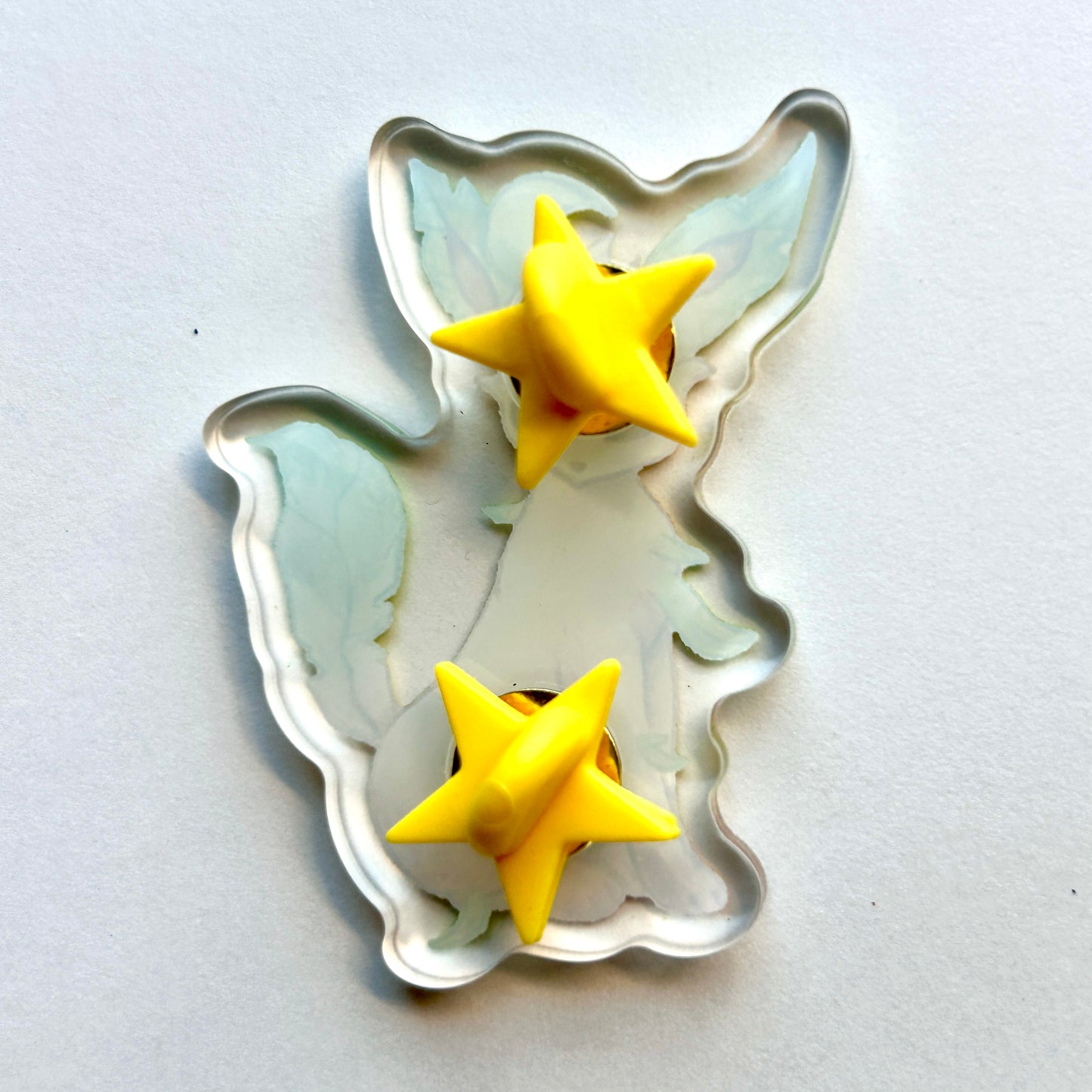 Green Grass Kitty Acrylic Pin