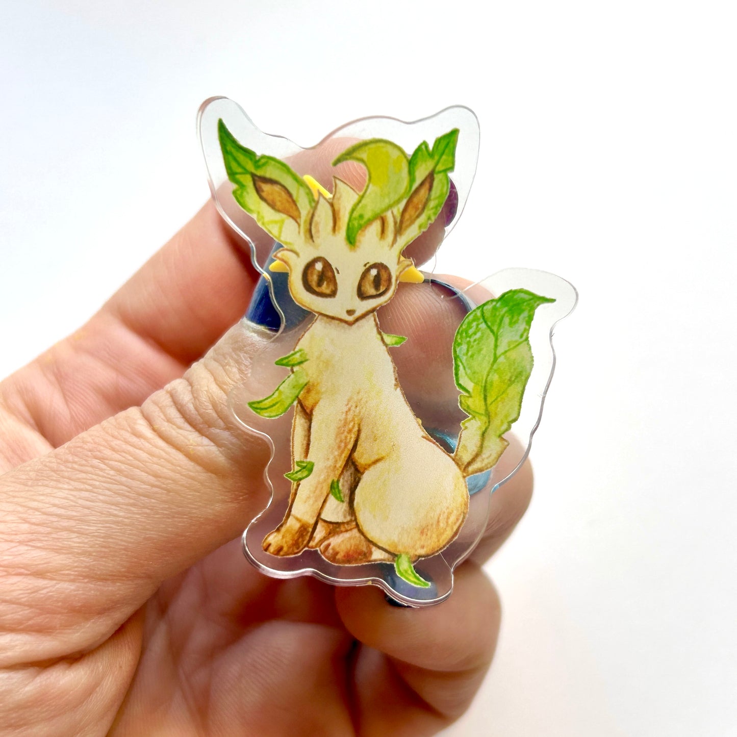 Green Grass Kitty Acrylic Pin