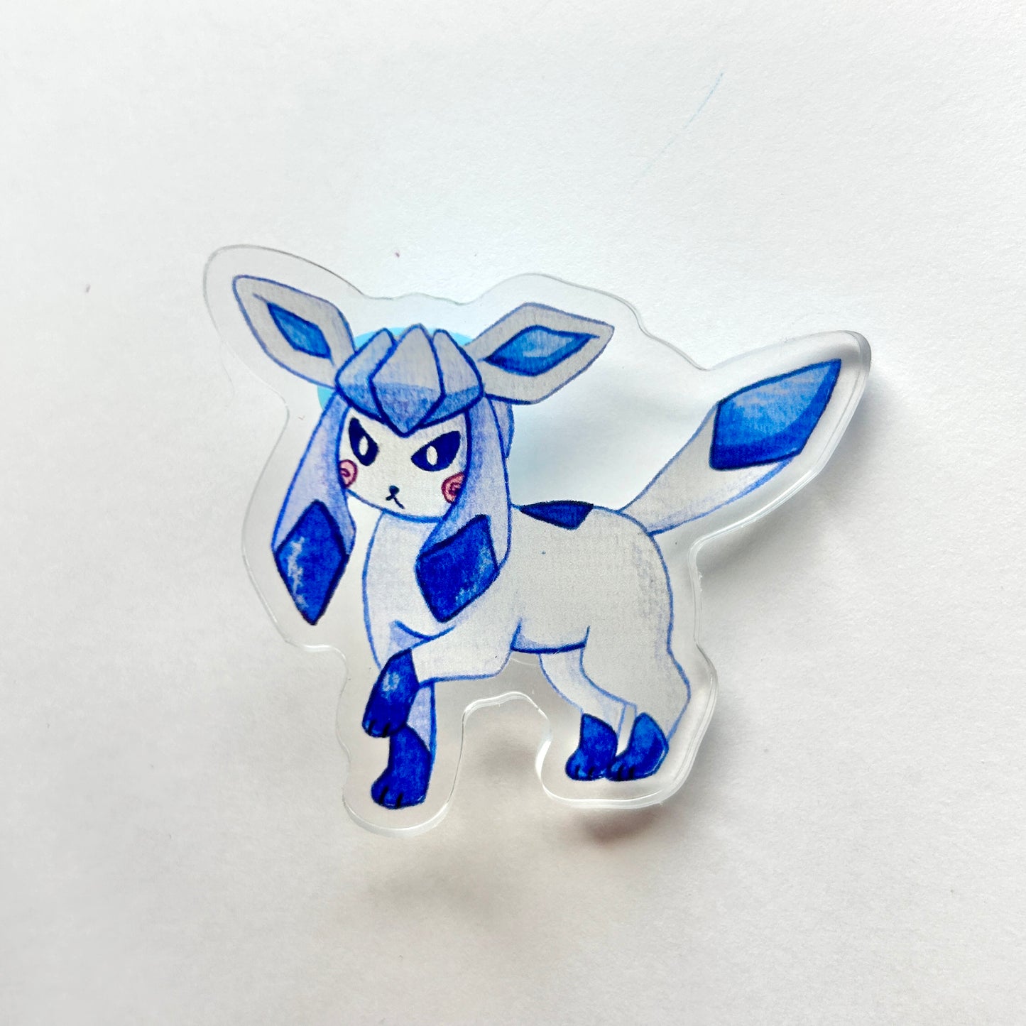 Blue Ice Kitty Acrylic Magnet