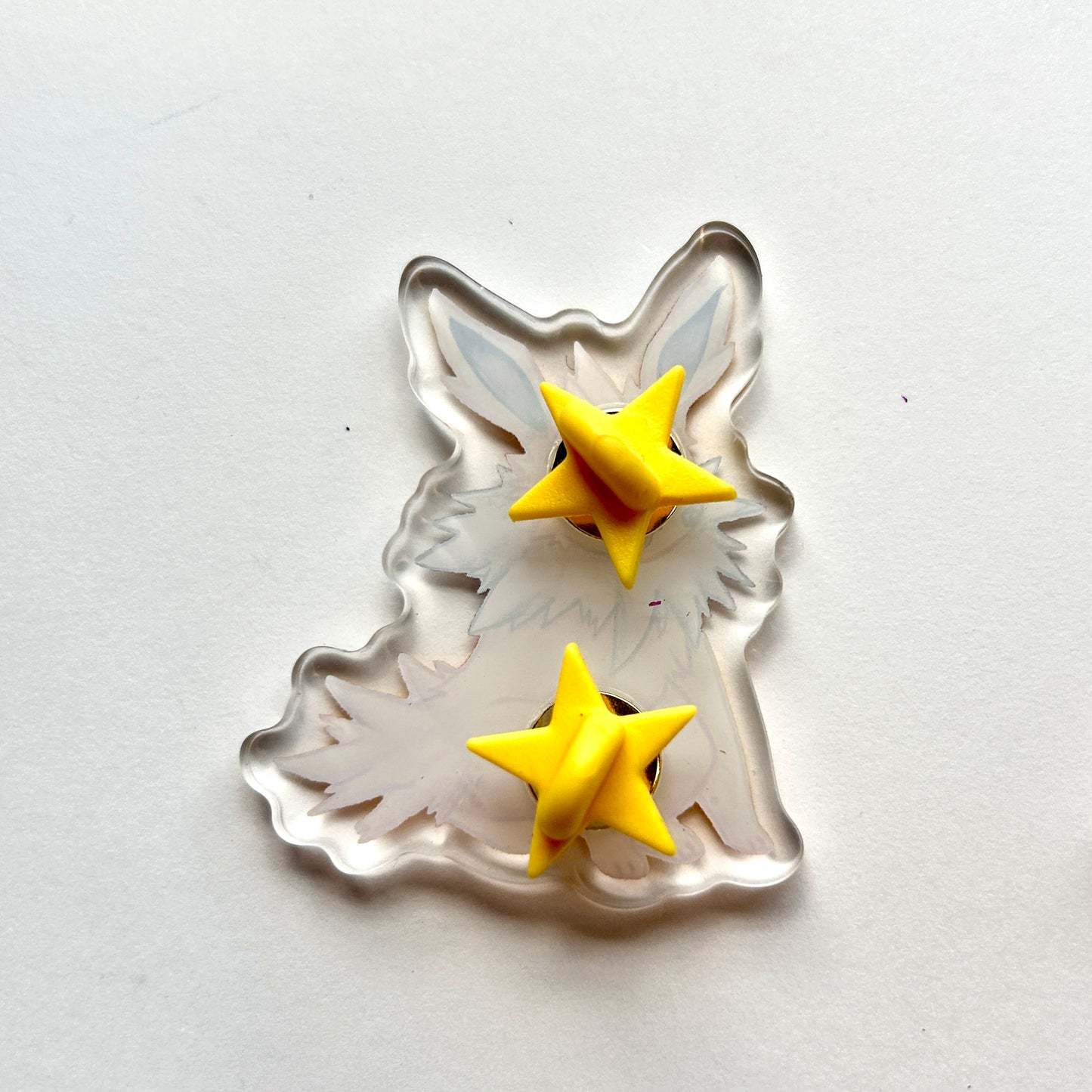 Yellow Electric Kitty Acrylic Pin