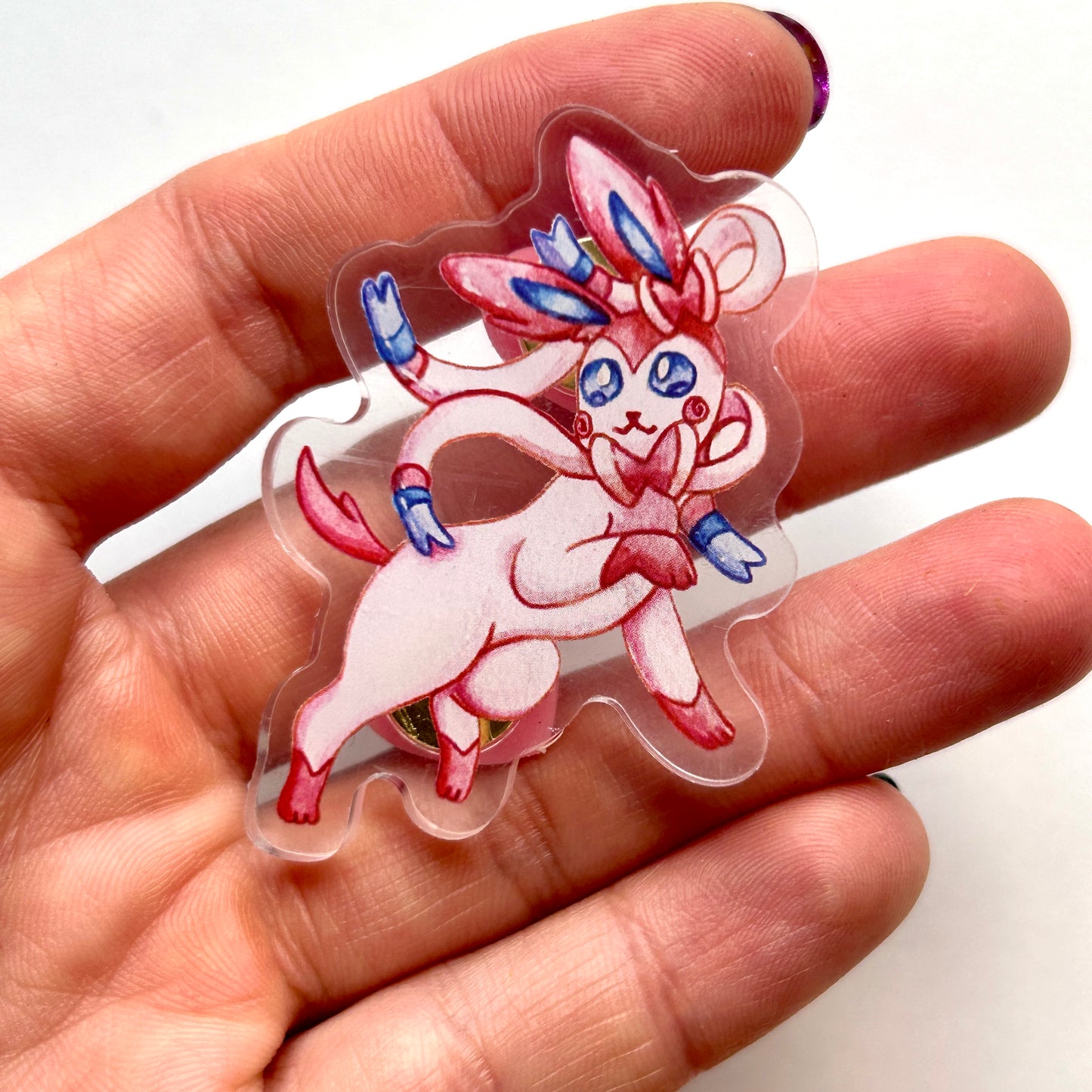 Pink Fairy Kitty Acrylic Magnet