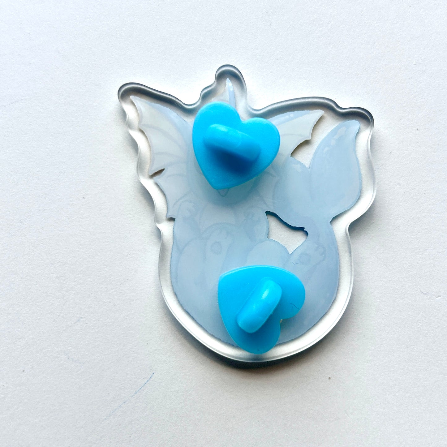 Aqua Water Kitty Acrylic Pin