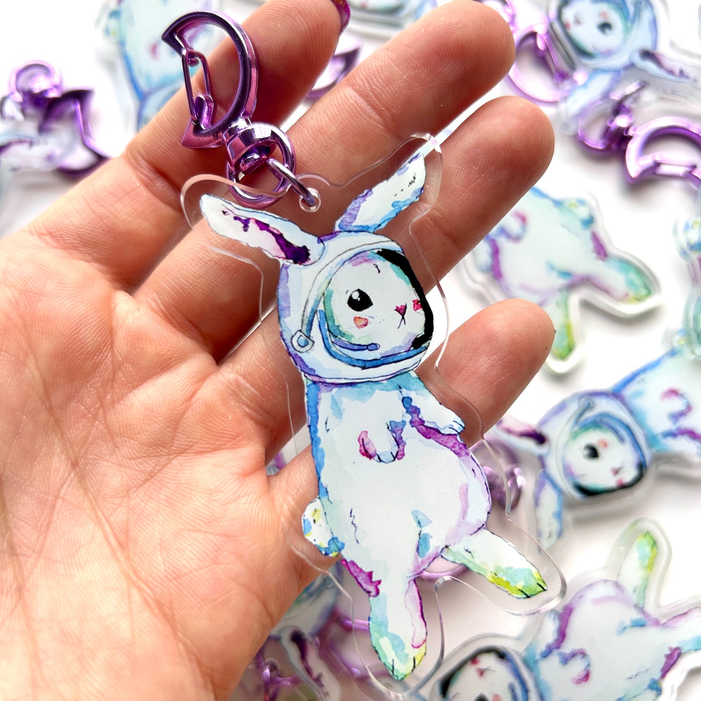 Astronaut Bunny Keychain