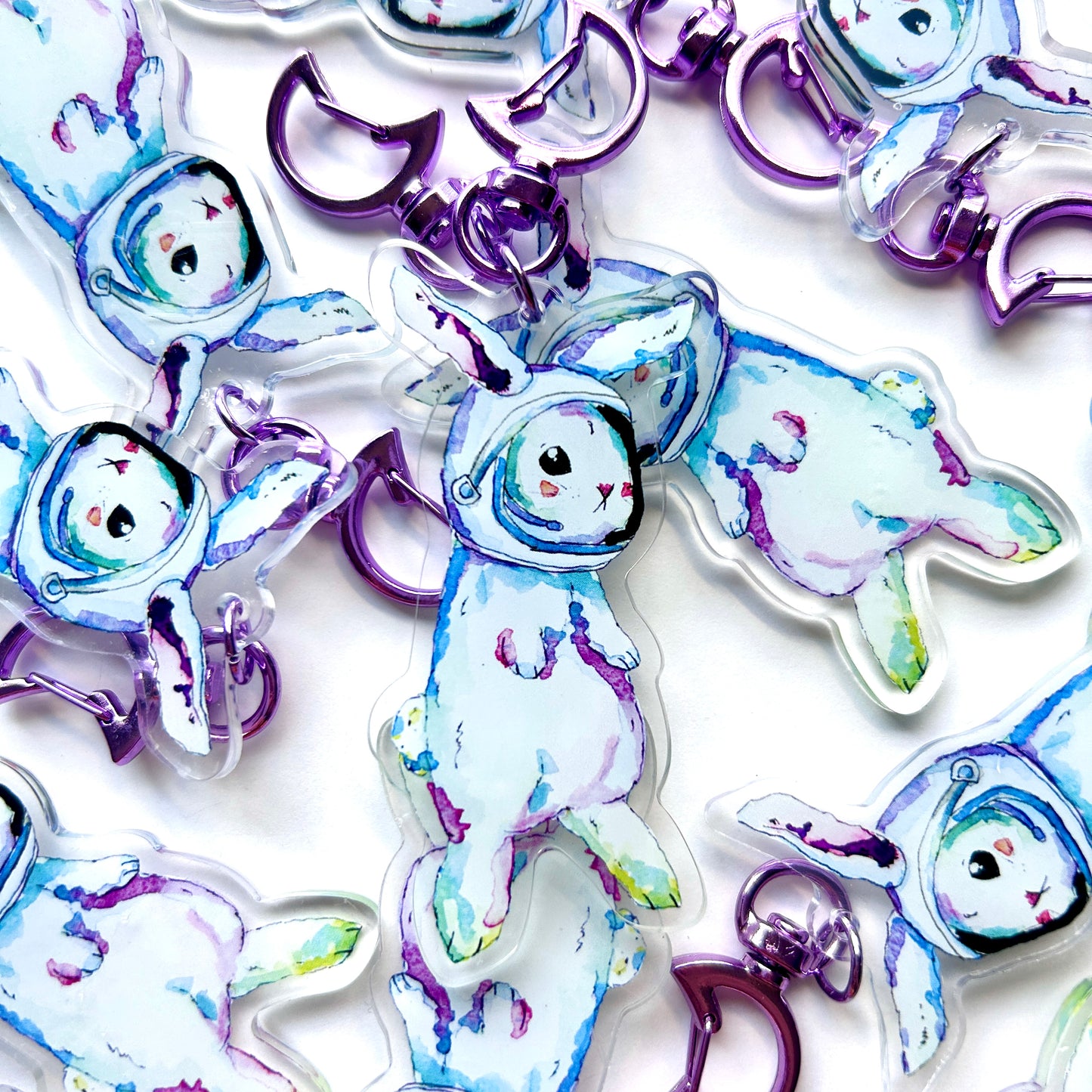 Astronaut Bunny Keychain