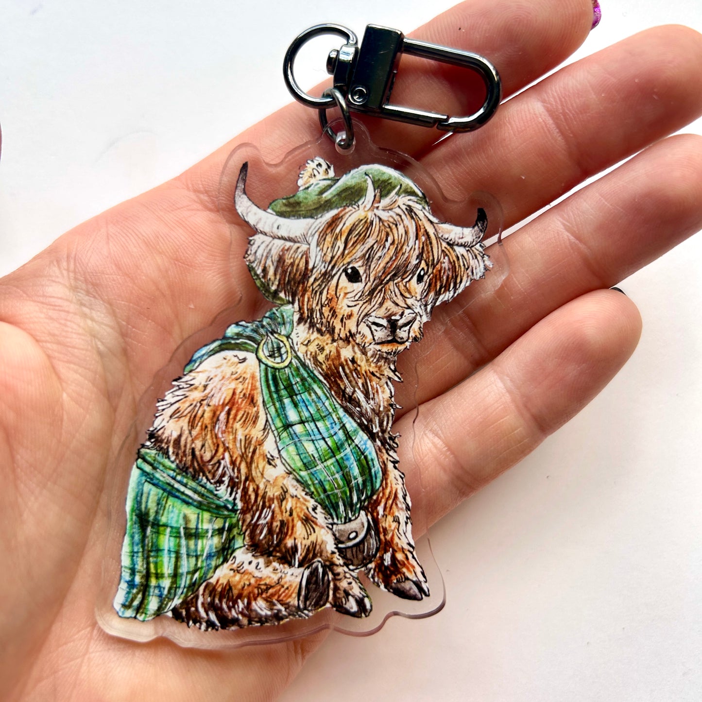 Highland Cow Keychain
