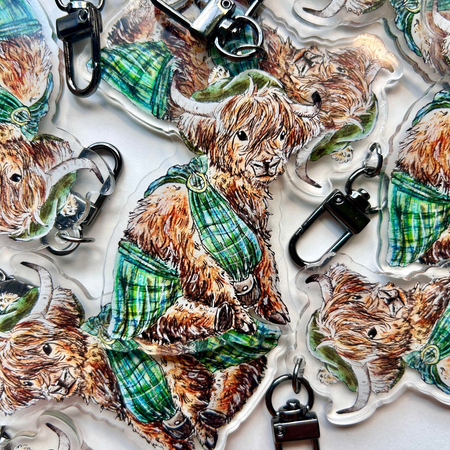 Highland Cow Keychain