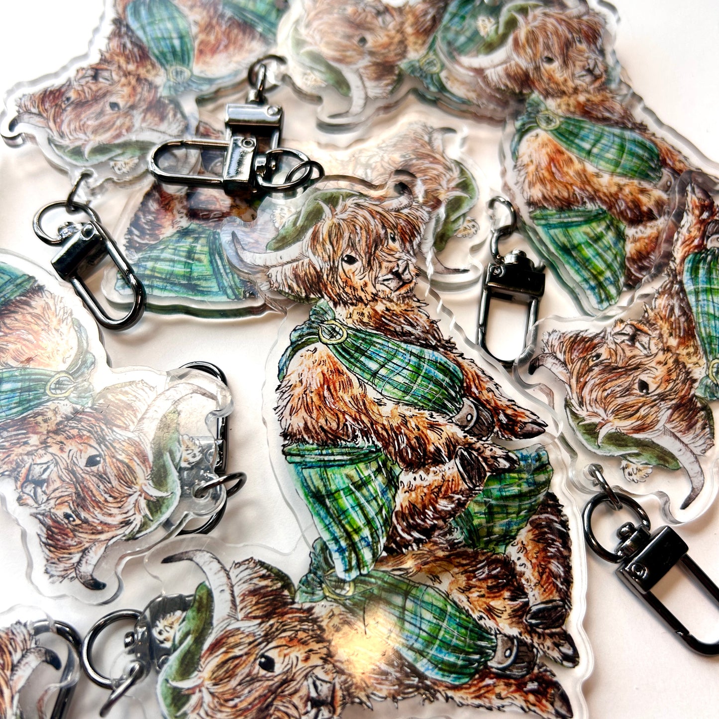 Highland Cow Keychain