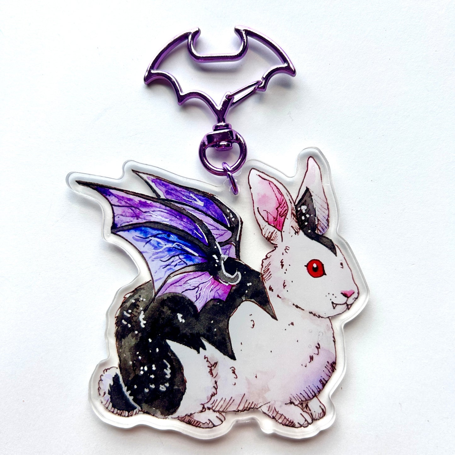 Vampire Bunny Keychain