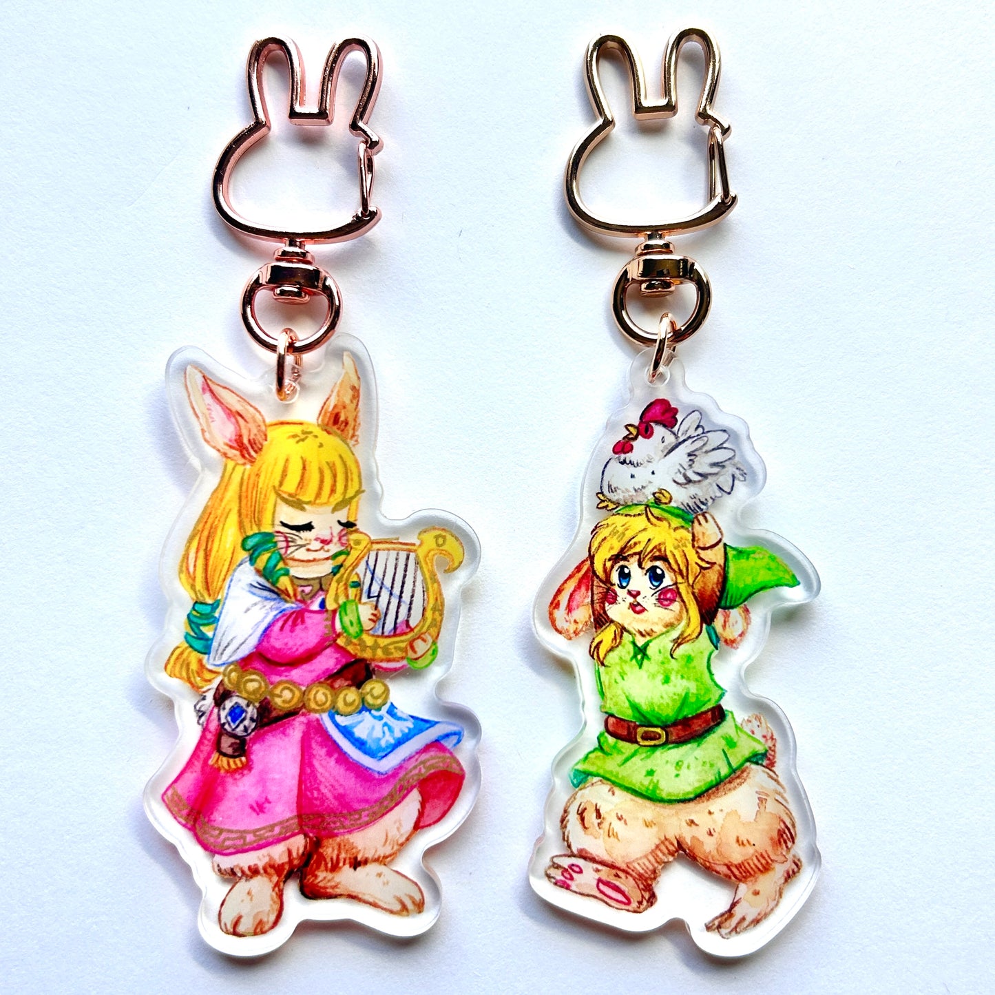 Bunny Warrior Keychain
