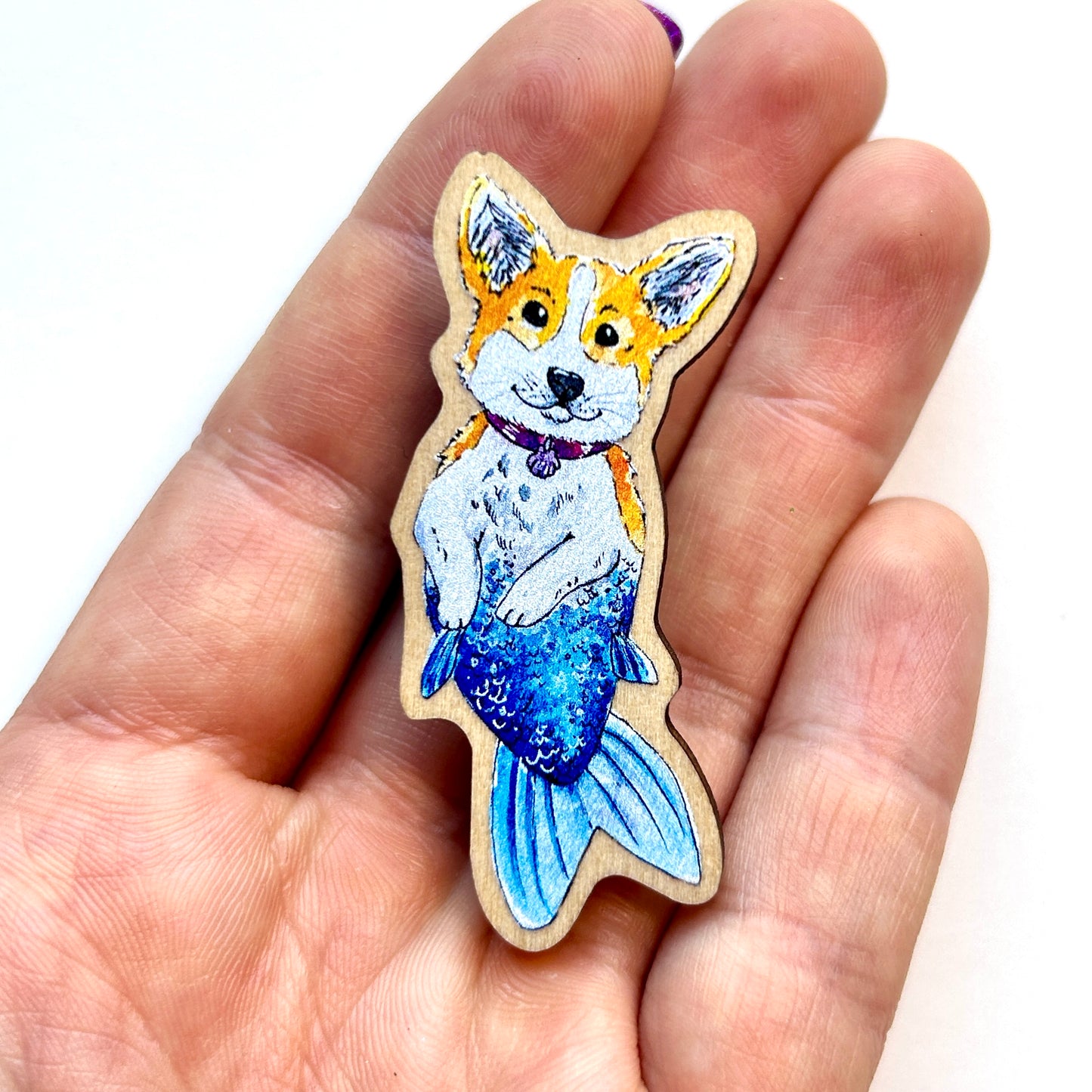 Corgi Mermaid Magnet