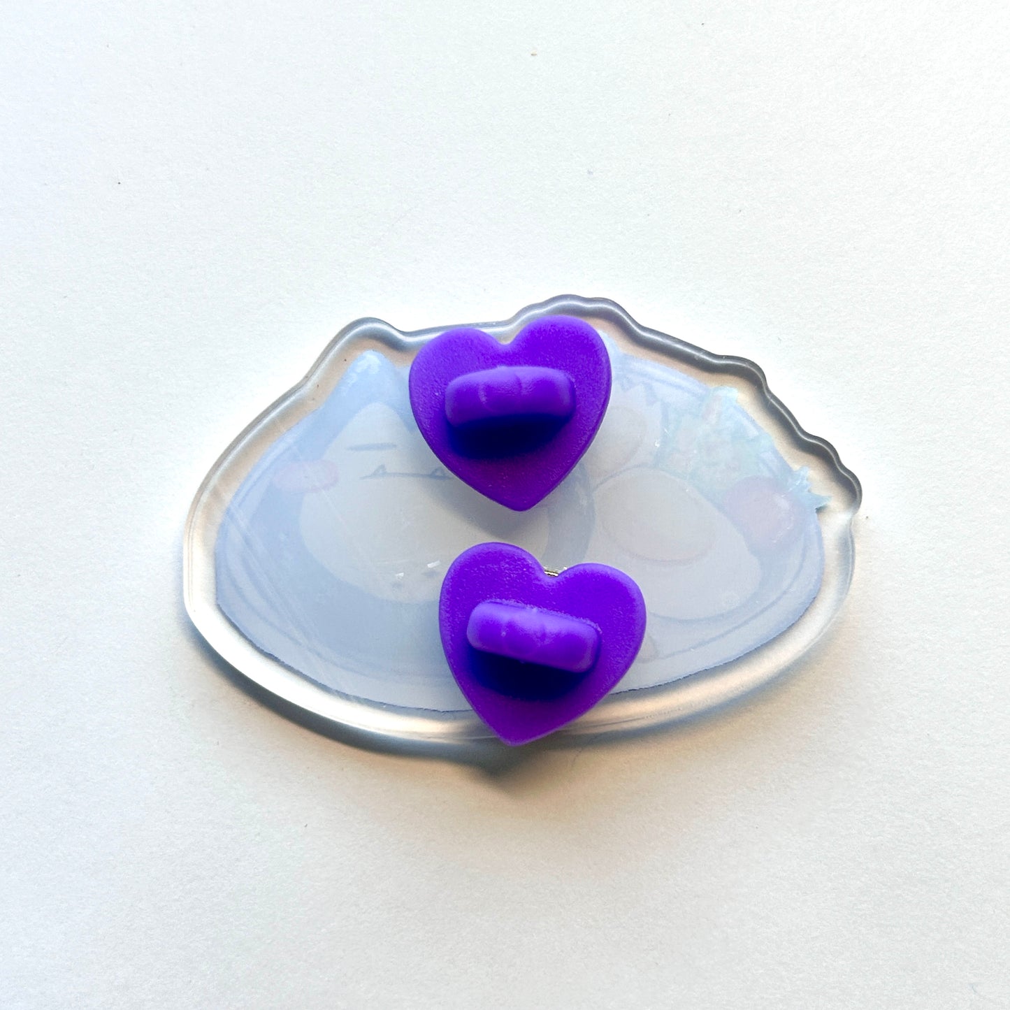 Blue Bear Bun Acrylic Pin
