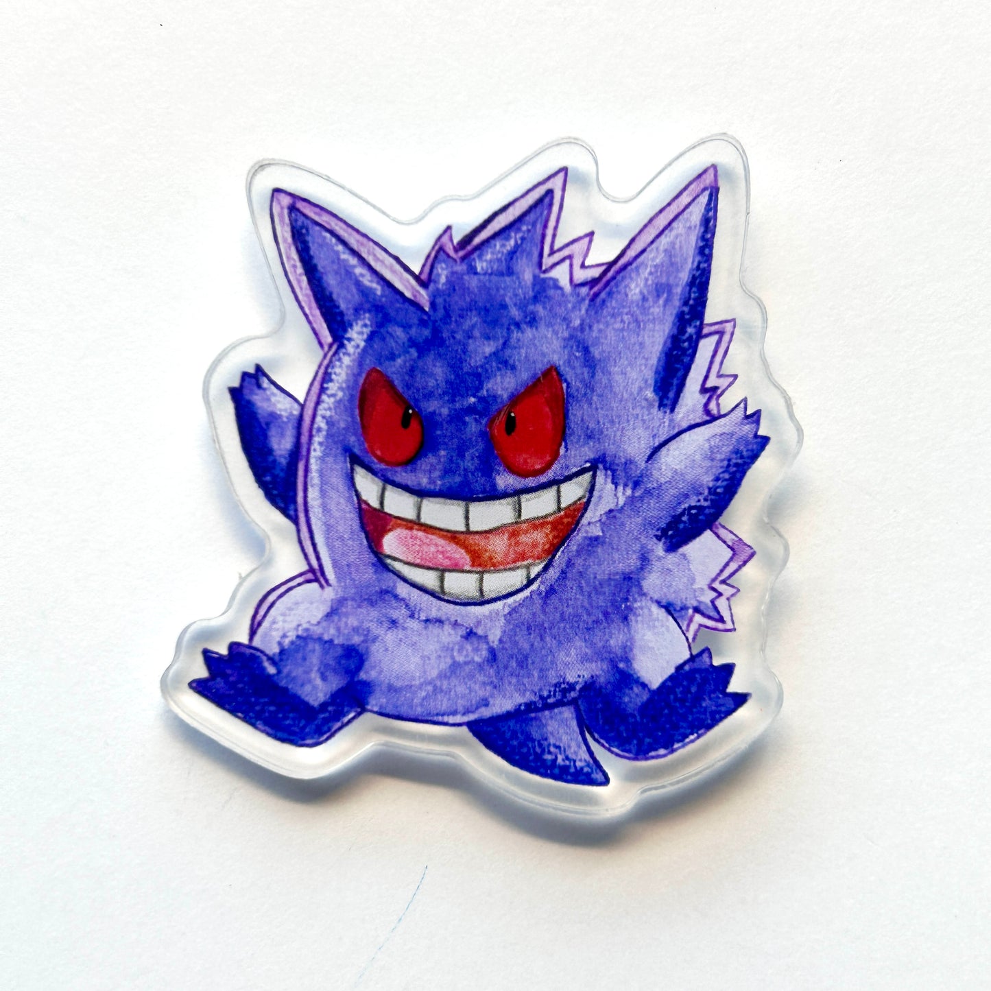 Mischievous Purple Ghost Acrylic Magnet