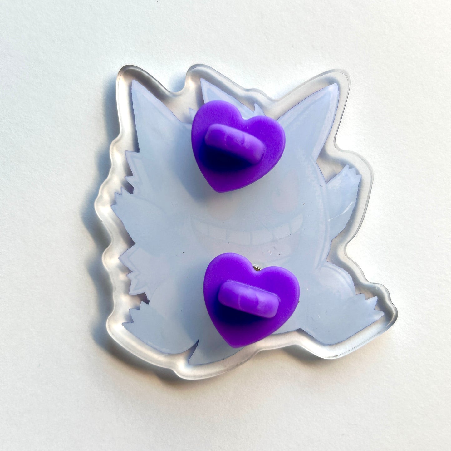 Mischievous Purple Ghost Acrylic Pin