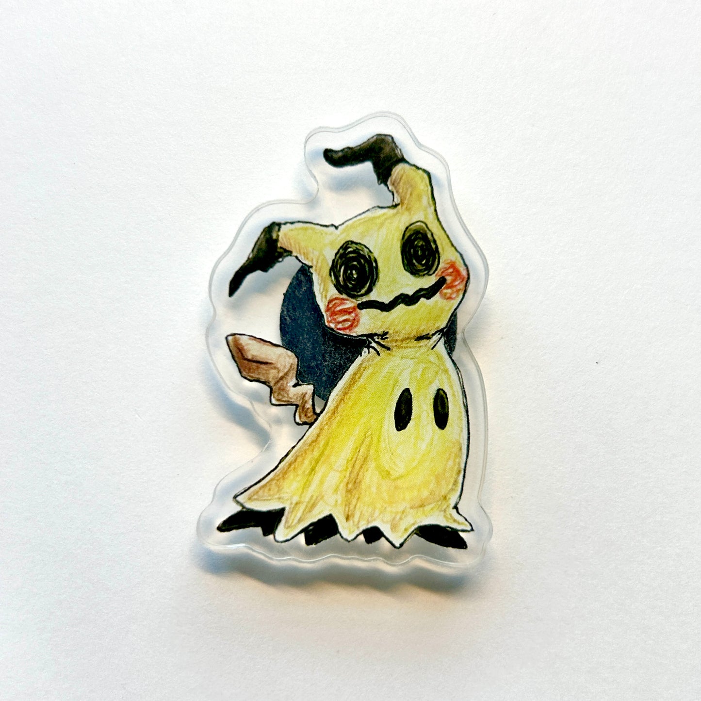 Costumed Yellow Ghost Acrylic Magnet