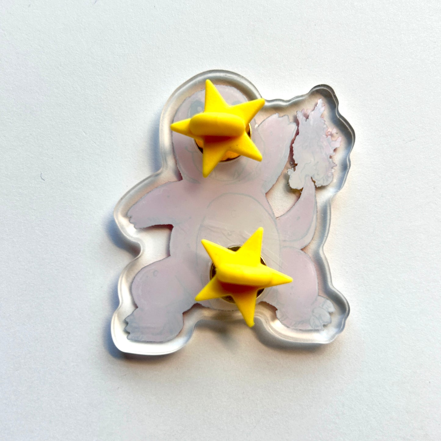 Orange Lizard Acrylic Pin