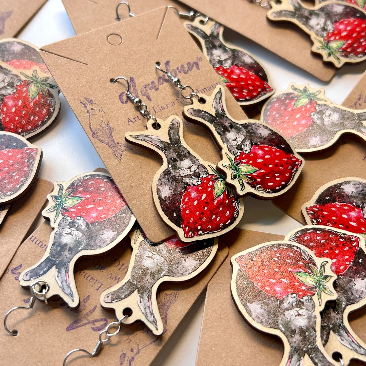 Strawberry Bunny Earrings