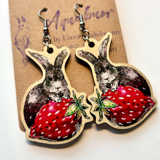 Strawberry Bunny Earrings