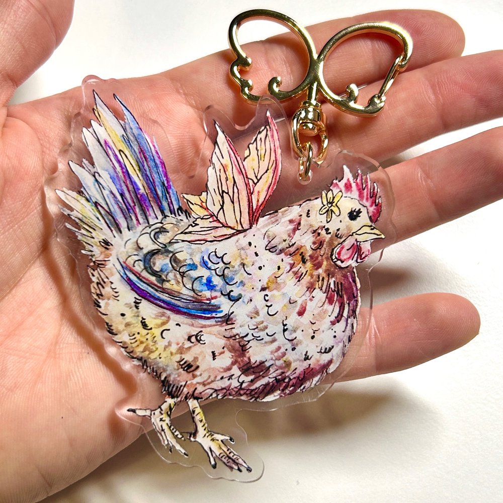 Chicken Fairy Keychain