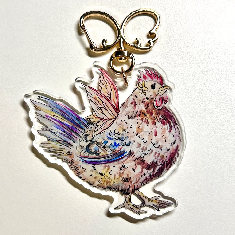 Chicken Fairy Keychain