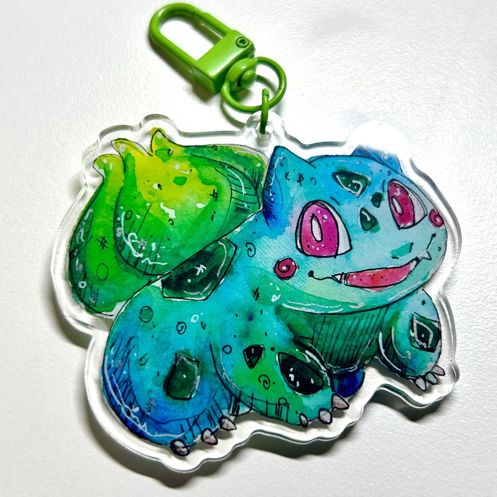 Turquoise Dinosaur Keychain