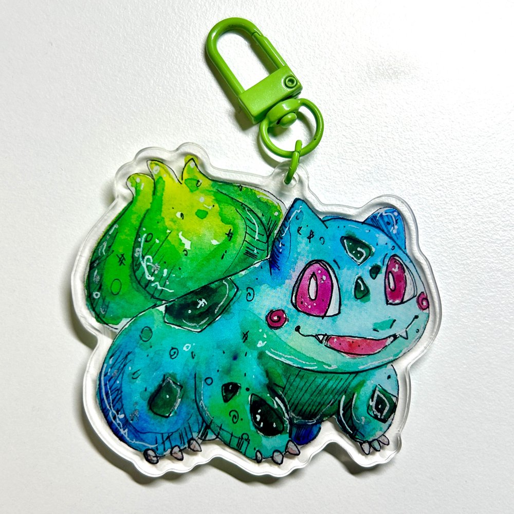 Turquoise Dinosaur Keychain