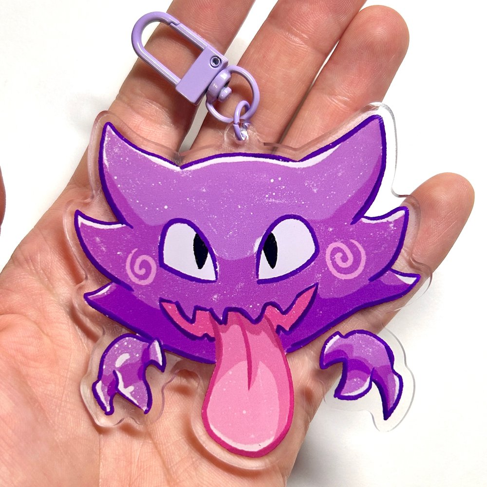 Purple Spooky Ghost Keychain